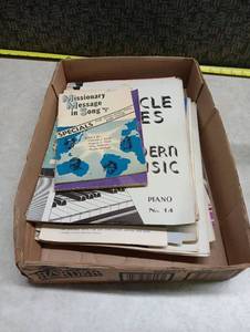 lot 183 image: Religious Piano Sheet Music Collection in Box