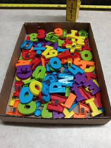 lot 242 image: Magnetic Alphabet Letters and Numbers Set