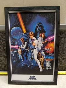 lot 258 image: Star Wars A New Hope Framed Movie Poster