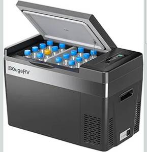 BougeRV 12 Volt Refrigerator 12V Car Fridge 30 Quart Portable Freezer Compressor Cooler Compressor Freezer, 12/24V DC 110~240V AC, -8â~50â for Truck RV SUV (Black) - Retail: $279