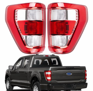 lot 19473 image: Tail Light Assembly Compatible With 2021-2024 Ford F150 XL Driver and Passenger Side Rear Brake Lamps Rear Brake Lamps Halogen With Bulbs and Harness Included - Retail $109