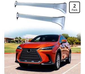 lot 19486 image: 2PCS Aluminum Roof Rail Rack Crossbars Fits for Lexus NX 250 350 350h 450h 2022 2023 2024 2025 Rooftop Luggage Cargo Bars Luggage Carrier Cross Bars - Retail $149