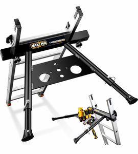 lot 19498 image: Ladder Stabilizer, Ladder Stabilizer for Roof, Wall Ladder Standoff Aviation Grade Aluminium, Adjustable Leg 22-29.5 Ladder Stabilizer withstands 300 LBS Weight Rating - Retail $86