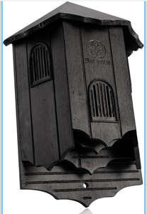 lot 19507 image: Wooden Castle Bat Houses for Outside Bat Box for Outdoors - Large Three Chamber Box Perfectly Designed to Attract Bats - Durable and Easy to Hang(Bat House �� Black) - Retail $39