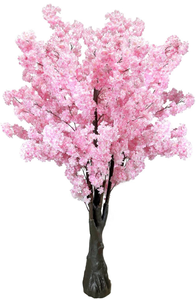lot 19510 image: Pink Artificial Cherry Blossom Trees Faux Cherry Blossom Tree Pink Tree for Office Wedding Home Office Living Room House Indoor Outdoor Decor 4.3�� - Retail $169