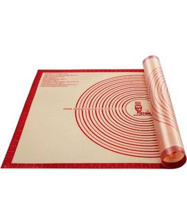lot 19554 image: Non-slip Silicone Pastry Mat Extra Large with Measurements 36By 24 for Baking Mat, CounterDough RollingOven LinerFondantPie Crust��Red�� - Retail $32