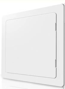 lot 19559 image: Access Panel for Drywall - 18 x 18 inch - Wall Hole Cover - Access Door - Plumbing Access Panel for Drywall - Heavy Durable Plastic White - Retail $42