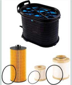 lot 19565 image: FA1778 FD4616 FL2016 6.0L Filter Kit Compatible with 2003-2007 Ford F250 F350 F450 F550 Super Duty 6.0L. 2003-2005 Excursion 6.0L - Retail $65