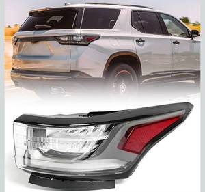 lot 19586 image: LED Tail Light Assembly Compatible with Chevy Traverse 2018-2021 Rear Brake Light wRedline Pkg Right Passenger Side RH - Retail $115