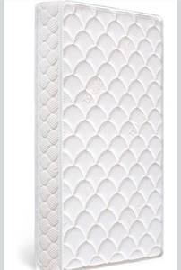 lot 19620 image: Premium Crib & Toddler Mattress-52x27.6x5, 100% Knitted Fabric, Soft Moisture Absorbent & Breathable Crib Mattress, Fits Standard Cribs & Toddler Beds - Retail $79