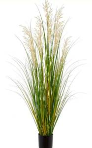 lot 19642 image: Artificial Plant, 47in Tall Pampas Grass, Faux House Plants in Pot, Indoor Decorative Flowers &Greenery for Home and Office, Ideal Housewarming Gift - Retail $49