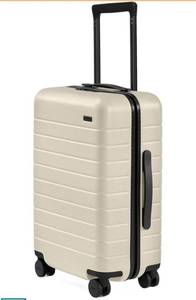 lot 19666 image: AWAY Carry-On Luggage, Lightweight Hardside Suitcase with Spinner Wheels, 22 Inch Airline Approved, TSA Lock, Salt White Matte - Retail $275