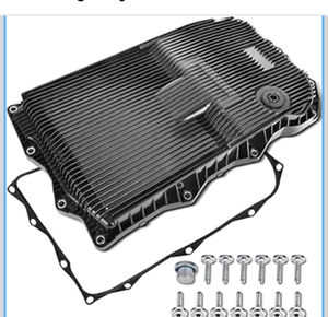 lot 19696 image: HYR 265-850 Transmission Oil Pan with Bolts Fit for Ram 1500 2500 3500 & Jeep Grand Cherokee & Chrysler 300, Charger, Challenger, Durango, 8-Speed Automatic Transmission Pan with Gasket & Drain Plug - Retail $0