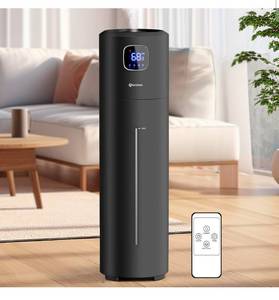 lot 19700 image: Akeshan Large Humidifiers for Bedroom, 9L2.5Gal Ultrasonic Cool Mist, Top Fill Easy Clean with 350MLH Mist Speed, Quiet, Suitable for Kids Room Plant Yoga Office Study Room Living (Black, Round) - Retail $59