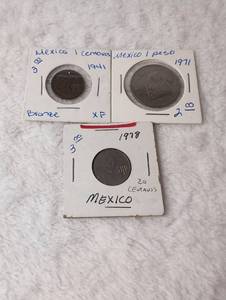lot 105 image: Mexican Coins Collection 1941-1978&nbsp 3 Coins