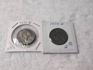 lot 116 image: 1979-D Susan B. Anthony Dollar Coins Set - 2 Coins