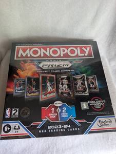 lot 550 image: Monopoly Prizm 2023-24 NBA Trading Cards Board Game- Sealed