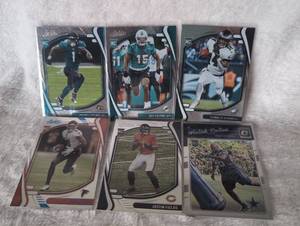 lot 1007 image: 2021 Panini Absolute Football Rookie Cards Lot - 6 ct - Travis Etienne Jr., Jaelan Phillips, Kenneth Gainwell, Kyle Pitts, Justin Fields, and Maliek Collins