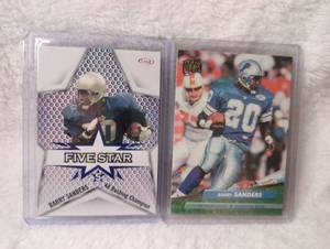lot 1023 image: Barry Sanders Detroit Lions Trading Card Collection - 2 ct