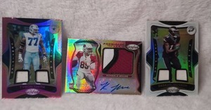 lot 1024 image: 2021 Panini Certified NFL Football Card Collection with Jersey Relics - 3 ct - Tyron Smith, Rondale Moore and DeSean Jackson&nbsp