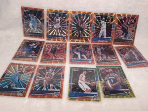 lot 2009 image: 2020-21 Panini Donruss Basketball Cards Orange Laser Parallels - 14 ct