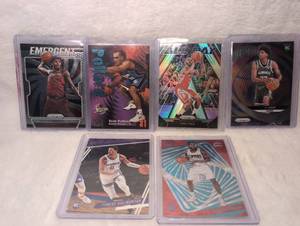 lot 2011 image: Modern NBA Basketball Trading Cards Collection - 6 ct - Kevin Porter Jr., Scot Pollard, Chris Paul, AJ Johnson, Tyrese Haliburton, and Terance Mann.