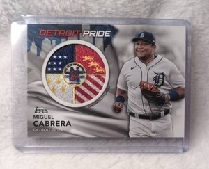 lot 3002 image: Miguel Cabrera Detroit Tigers City Flag Patch Card