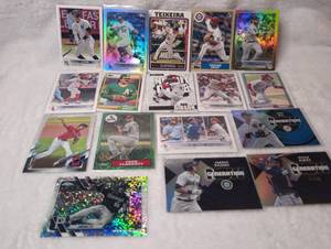 lot 3011 image: Modern Baseball Card Collection Mixed Lot - 17 ct - including Aaron Judge, Albert Pujols, Alec Bohm, Triston McKenzie, Jack Flaherty, Vladimir Guerrero Jr., Salvador Perez