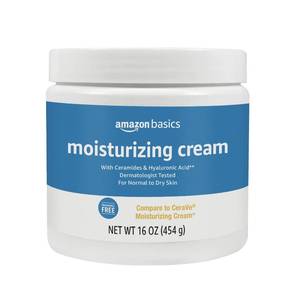 lot 3701 image: Amazon Basics Moisturizing Cream for Face and Body, Fragrance-Free, with Ceramides, Hydrating for Dry Skin, 16 Ounces, 1-Pack&nbsp