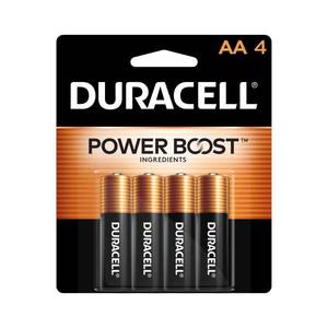 lot 3716 image: Duracell Coppertop Double AA Batteries with Power Boost Ingredients, 4 Count (Pack of 1) Long-lasting Alkaline Double AA Battery for Household and Office Devices&nbsp