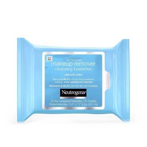 lot 3728 image: Neutrogena Makeup Remover Wipes - Ultra Soft Micellar Facial Cleansing - 25ct Paraben-Free, Sulfate-Free, For All Skin Types