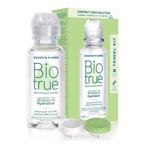 lot 3763 image: Biotrue Contact Solution, Multi-Purpose Solution with Lens Case, Cleans, Conditions, Hydrates, Disinfects, Removes Protein, Dirt & Debris, Contact Lens Cleaner & Storage, 2 Fl Oz (Pack of 1)