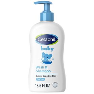lot 3771 image: Cetaphil Baby Wash and Shampoo with Calendula, Tear Free and Hypoallergenic - 13.5 fl oz Softening, All Hair Types, Daily Use, Liquid Form&nbsp