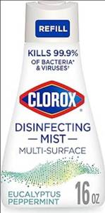 lot 3785 image: Clorox Disinfecting Mist Multi-Surface Eucalyptus Peppermint 16oz Refill&nbsp