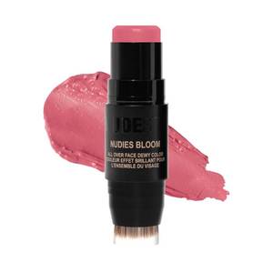 lot 3794 image: Nudestix Nudies Bloom All Over Dewy Color 3-in-1 Cream Blush Stick for Cheeks, Eyes &amp Lips with Built-In Brush  Sheer, Glossy Finish  Vegan, Long-Wear, Multi-Use Makeup (Bohemian Rose) - Retail $31