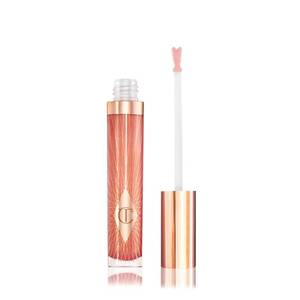 lot 3810 image: Charlotte Tilbury Collagen Lip Bath - Plumping Lip Gloss for a Fuller-Looking, High-Shine Pout - Skincare-Infused Formula to Hydrate & Nourish Lips - Gifting - Peachy Plump - Retail $37