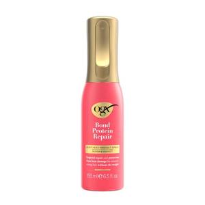 lot 3835 image: OGX Repair & Protect Bond Protein Repair 450°F Heat Protect Spray, Weightless Repair Mist for Nonstop Damage Protection for All Hair Types, Heat Spray Preps Hair for Styling, 6.5 fl. oz - Retail $10