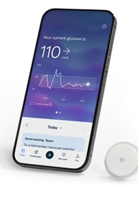 lot 3842 image: Lingo Continuous Glucose Monitor (CGM). Made by Abbott. Optimize Your Nutrition with Real-time Glucose Data & Insights. 1 Lingo biosensor lasts up to 14 Days. Works with iOS and Android.  - Retail $44