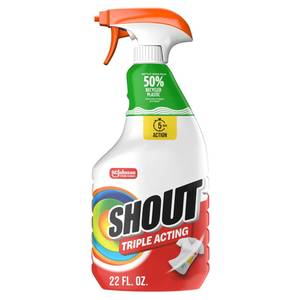 lot 3870 image: Shout Active Enzyme Laundry Stain Remover Spray, Triple-Acting Formula Clings, Penetrates, and Lifts 100 Types of Everyday Stains - Prewash Spray 22oz&nbsp