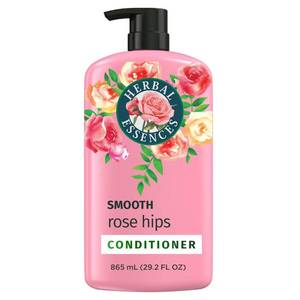 lot 3874 image: Herbal Essences Conditioner, Rose Hips- Smooth Collection, Shiny Hair with Vitamin E & Jojoba, Safe for Color Treated Hair, Floral Scent, Cruelty-Free, Dermatologist-Tested, 29.2 Fl Oz - Retail $12