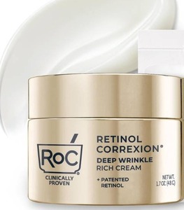 lot 3918 image: RoC Deep Wrinkle Rich Cream, Fragrance Free, Daily Anti-Aging Firming Cream For Persistent Dryness & Younger-Looking Skin For Women & Men, 1.7oz