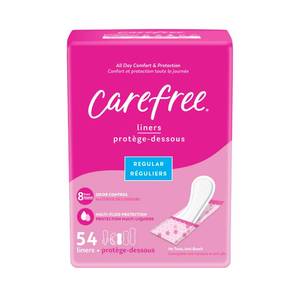 lot 3947 image: Carefree Panty Liners for Women, Regular, Wrapped, Unscented, 54ct&nbsp