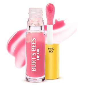 lot 3962 image: Burts Bees Lip Oil Pink Sky, Instant Hydration, Nourishes and Softens Lips, Sheer Wash of Color, High Shine Finish, Responsibly Sourced Jojoba Oil, Non Sticky, Wand Applicator, 0.15 Ounce - Retail $10