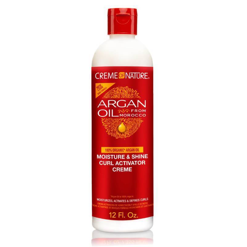 lot 27015 image: Creme of Nature Moisture & Shine Curl Activator Creme, Defines & Smooths Curls, Anti-Frizz, Hydrating Formula with Argan Oil from Morocco, 12 oz - Retail $6