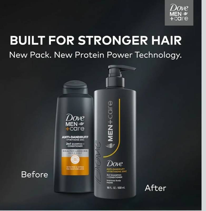 lot 45858 image: Dove MenCare Anti-Dandruff 2-in-1 Shampoo and Conditioner Set - Retail $8