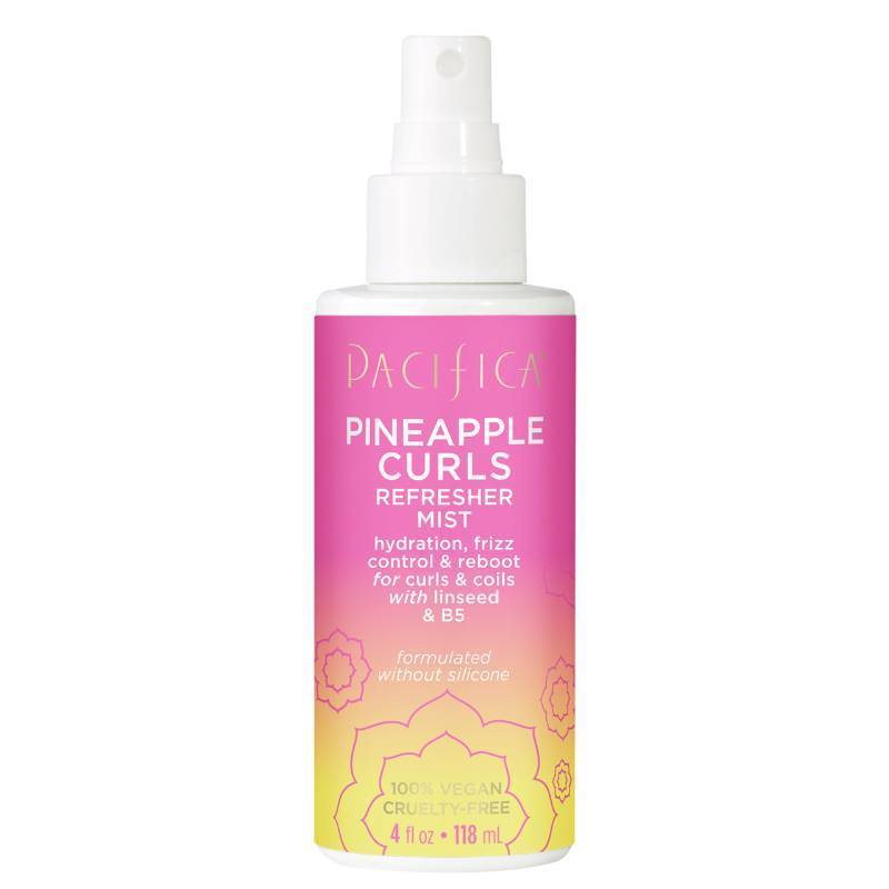 lot 56871 image: Pacifica Beauty Pineapple Curls Refresher Mist  Second Day Hair Revitalizing Spray  Frizz Control Detangler & Hydrating Leave In  Defines Wavy & Curly Texture  Silicone Free Vegan  4 Fl Oz - Retail $14
