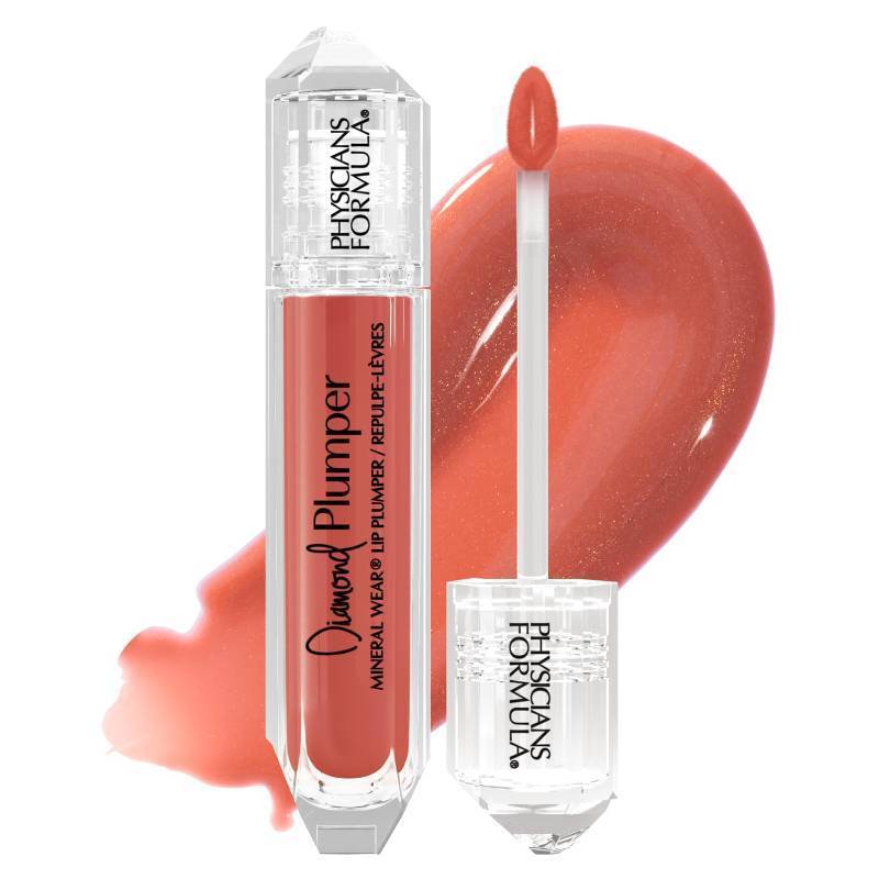 lot 56878 image: Physicians Formula Mineral Wear Diamond Lip Plumper Gloss, Dermatologist Tested, Champagne Cushion Cut - Retail $8