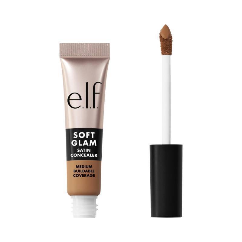 lot 56936 image: e.l.f. Soft Glam Satin Concealer, Medium Coverage For Blemishes & Under-Eye, Crease-Resistant, Long Lasting, Vegan & Cruelty-Free, 40 Tan Warm - Retail $5
