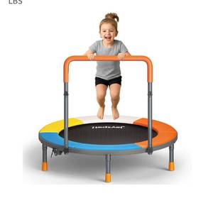lot 5625 image: 3FT Toddler Trampoline for Kids Ages 1-6, 36 Foldable Mini Trampoline