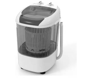 lot 5655 image: Giantex Portable Mini Washing Machine, 5.5 lbs Capacity Small Compact Laundry Washer with Spin Tub & Drain Hose, Semi-automatic Washer Machine for Apartment Dorms RV Home